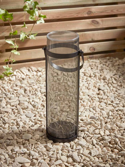 Solar Wire Lights Column Lantern - Tall