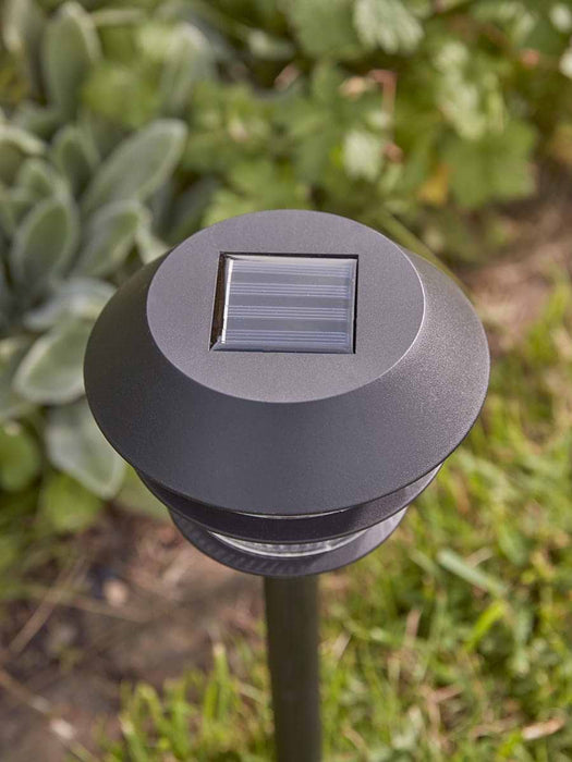 Four Solar Tiered Stake Lights