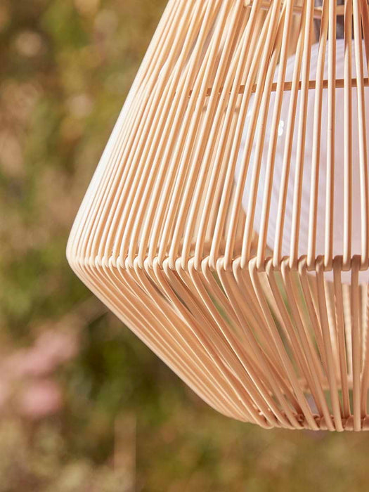 Outdoor LED Tapered Rattan Pendant