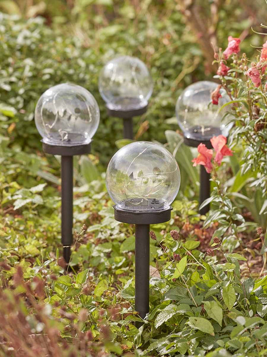 Four Globe Stake Lights