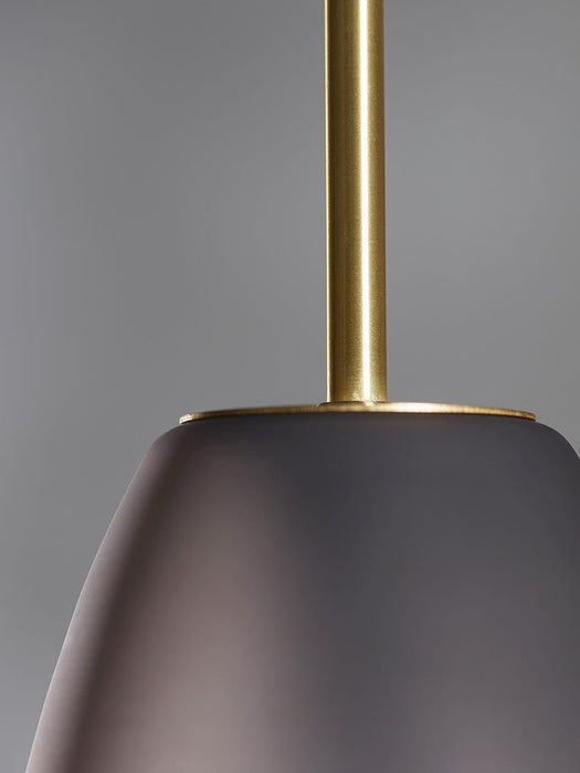 Four Grey Ombre Frosted Glass Pendant