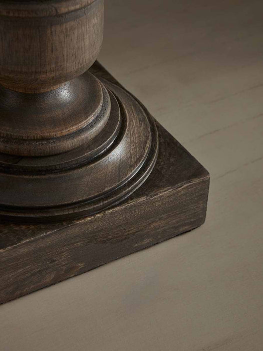 Greywash Turned Table Lamp