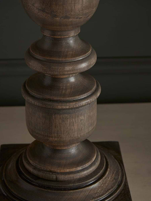 Greywash Turned Table Lamp