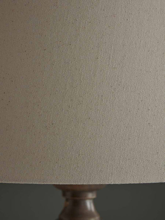 Greywash Turned Table Lamp