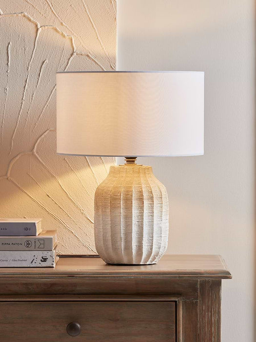 Two Tone Textured Table Lamp