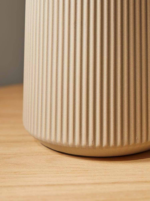 Ribbed Table Lamp - Taupe