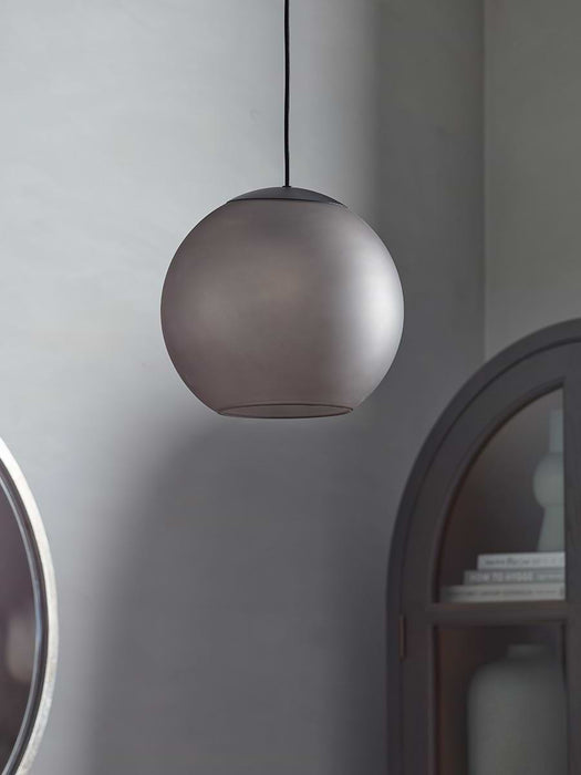 Smoke Glass Globe Pendant