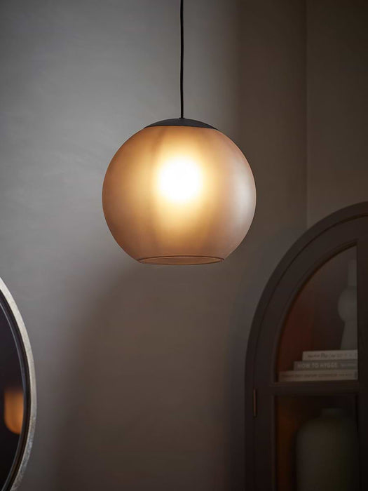 Smoke Glass Globe Pendant