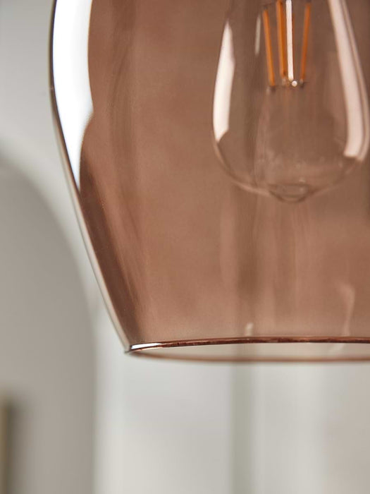 Brown Glass Oval Pendant
