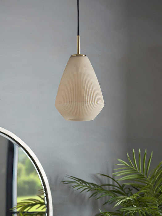 Ribbed Tapered Pendant