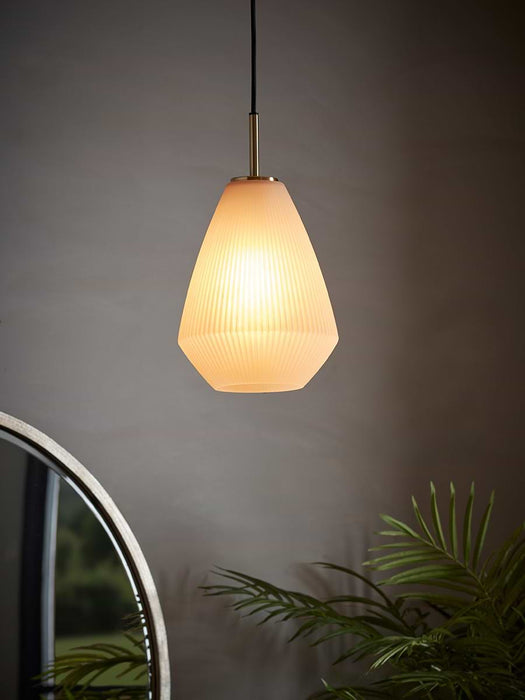 Ribbed Tapered Pendant