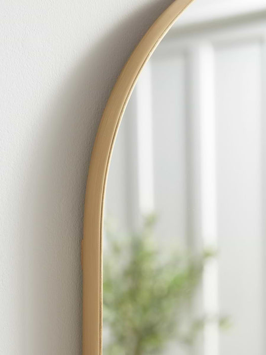 Lozenge Shaped Wall Mirror - Brass