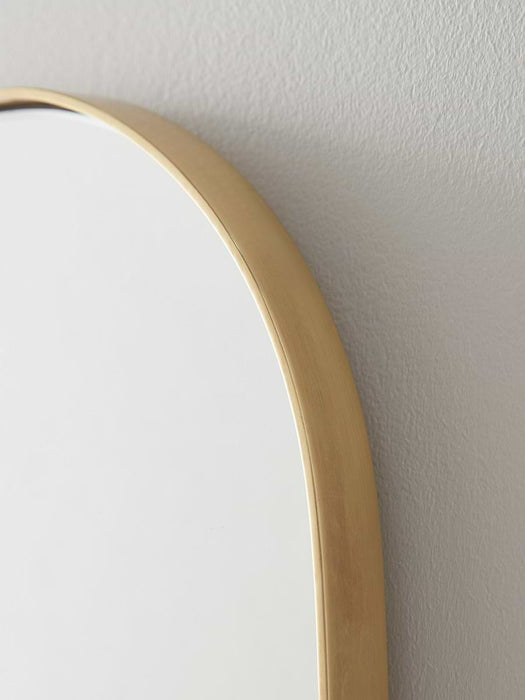 Lozenge Shaped Wall Mirror - Brass