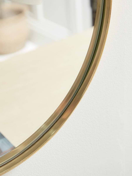 Lozenge Shaped Wall Mirror - Brass