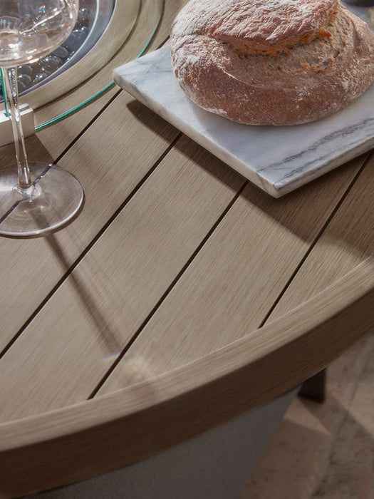 Long Island Curved Modular Dining Set with Firepit