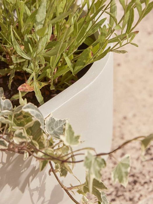 Three Handmade Oval Planters - Beige