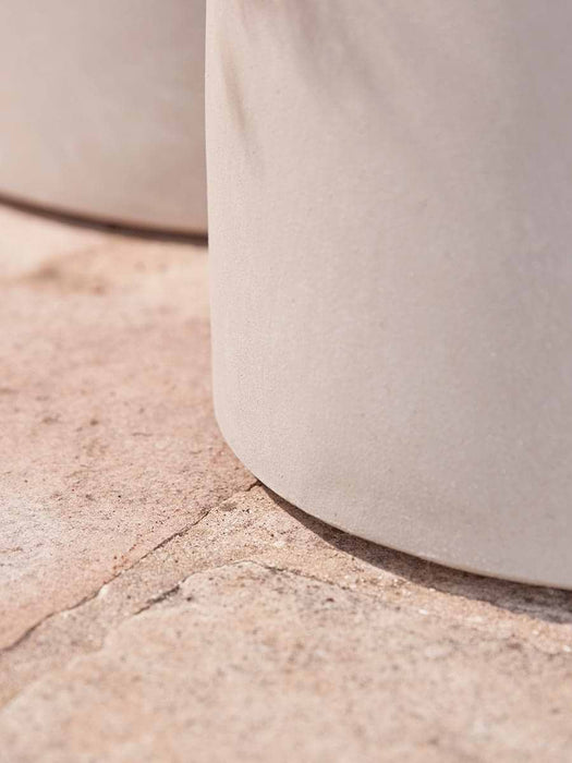 Two Handmade Churn Planters - Oat