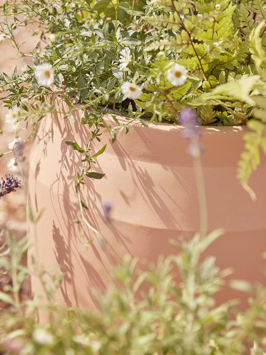 Two Handmade Churn Planters - Tobacco