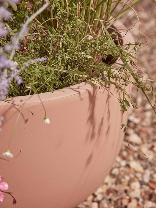 Three Handmade Footed Bowl Planters - Tobacco