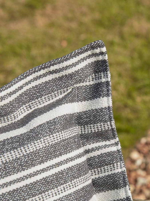 Indoor Outdoor Pillow Edged Cushion - Charcoal