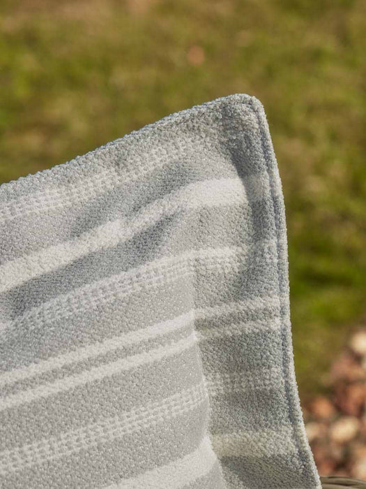Indoor Outdoor Pillow Edged Cushion - Soft Grey