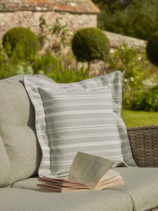 Indoor Outdoor Pillow Edged Cushion - Soft Grey