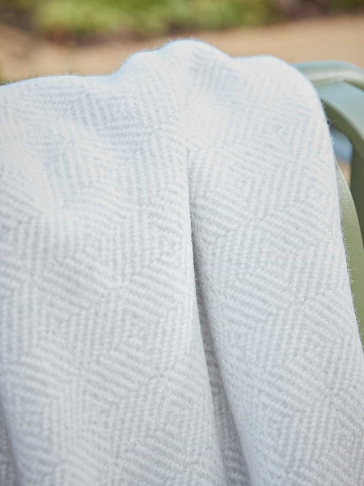 Indoor Outdoor Chevron Throw - Soft Grey