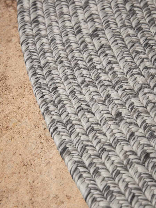 Indoor Outdoor Round Rug - Grey - Small