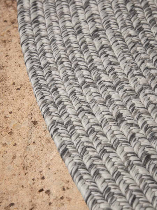 Indoor Outdoor Round Rug - Grey - Large