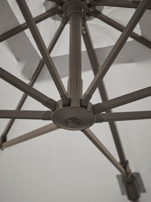 The Ultimate Rectangular Cantilever Parasol Set - Silver Grey