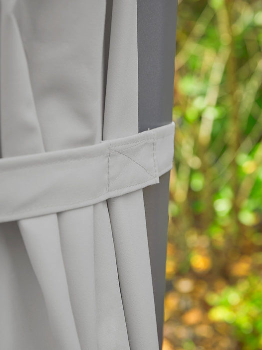 The Ultimate Rectangular Cantilever Parasol Set - Silver Grey