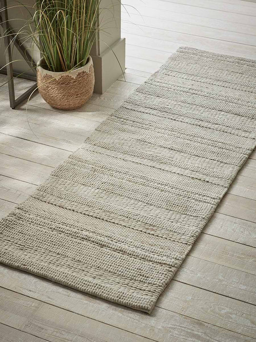 Natural Flora Knit Rug - Runner