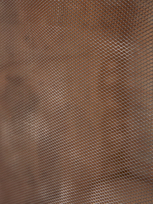 Curved Fire Screen - Burnished Silver