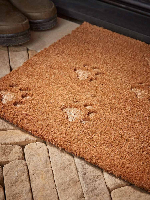 Embossed Paw Print Doormat