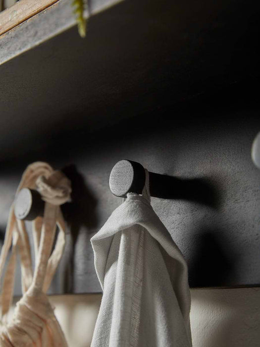 Wooden Coat Rack - Black