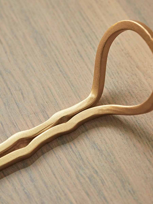 Two Looped Brass Hooks