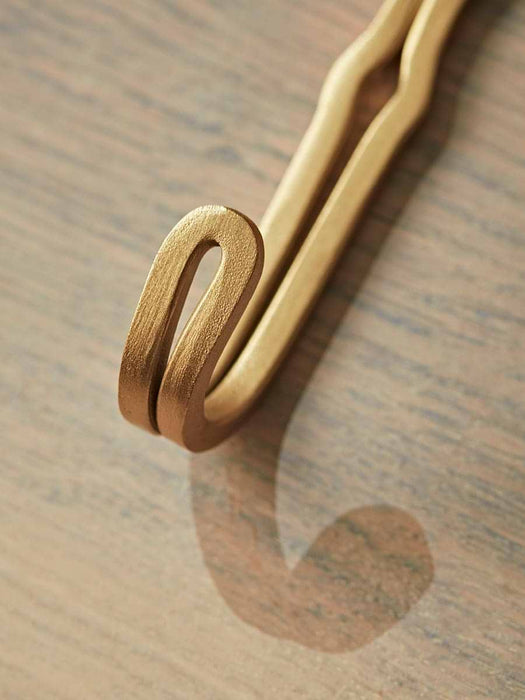 Two Looped Brass Hooks