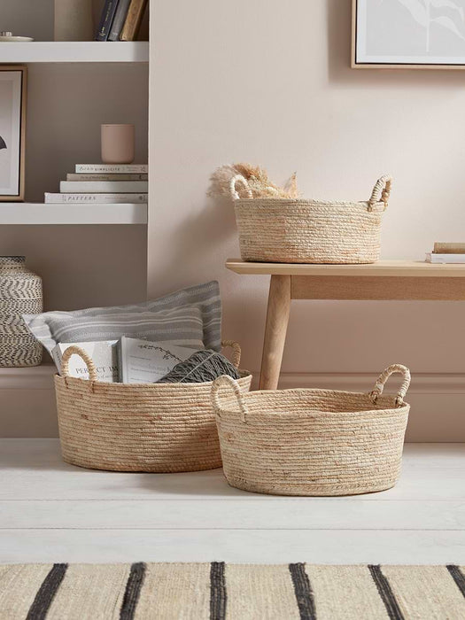 Three Round Storage Baskets