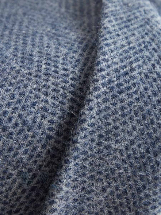 Soft Wool Large Throw - Blue & Grey