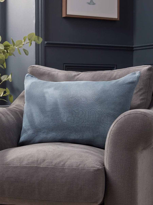Linen Rectangle Cushion Cover - French Blue