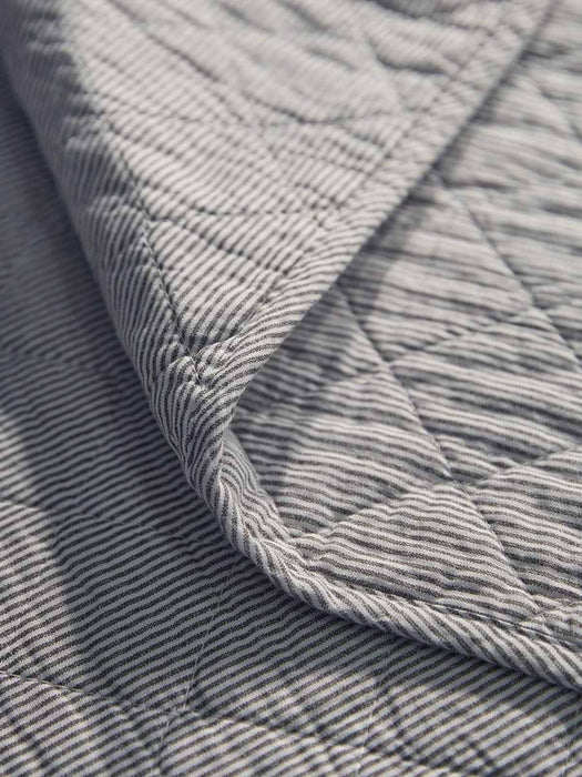 Cotton Black & White Quilted Throw