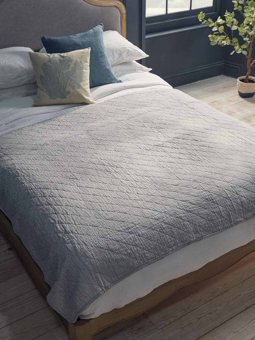 Cotton Black & White Quilted Throw