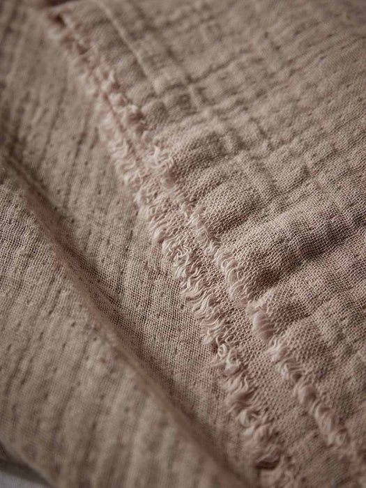 Cotton Dusky Rose Weaving Bedspread