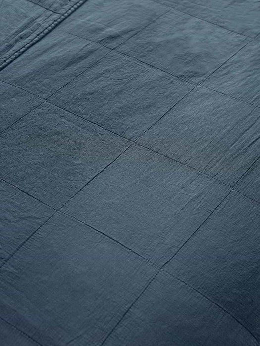 Cotton Quilted Bedspread - French Blue