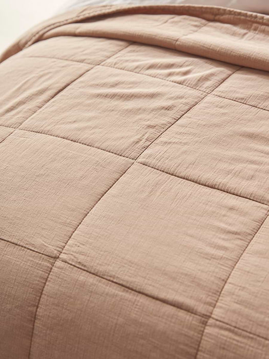 Cotton Quilted Bedspread - Blush
