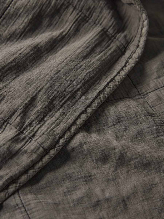 Cotton Quilted Bedspread - Slate Grey