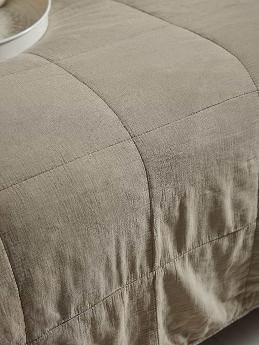 Cotton Quilted Bedspread - Oyster