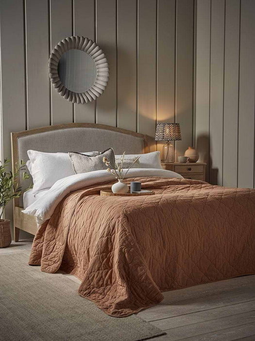 Quilted Bedspread - Terracotta
