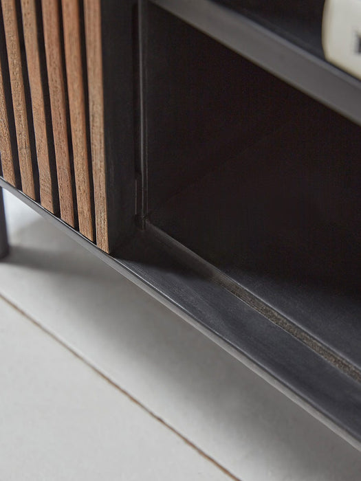 Slatted Wooden Media Unit