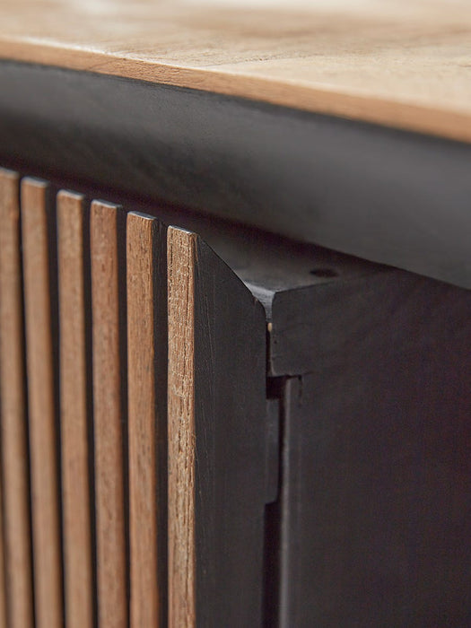 Slatted Wooden Media Unit